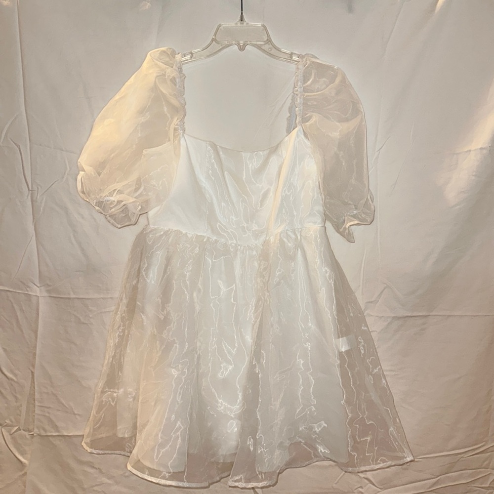 White babydoll dress from Shein